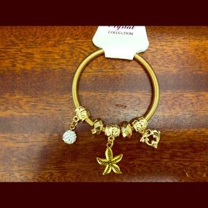 Gold charm bracelet